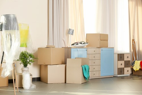 House removals team planning a move in Brompton streets