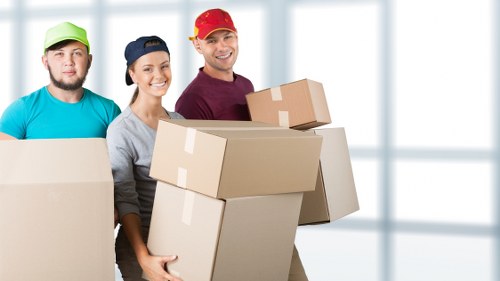 Packed moving van ready for transport in Brompton