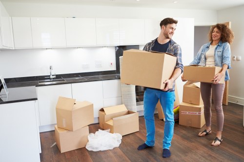 Local movers handling access challenges on a Brompton street