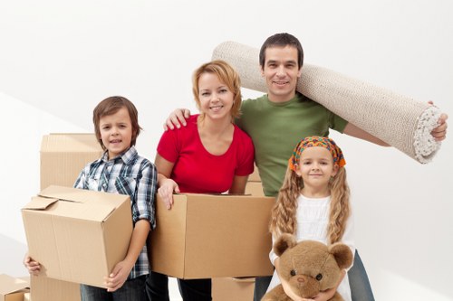 Local removals van service handling apartment access in Brompton