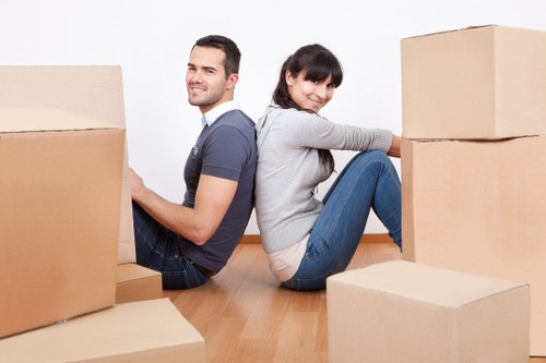 Loading office boxes and IT items for a local move
